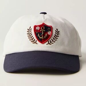 Free People Anchor Charmed Baseball Hat One Size NWT